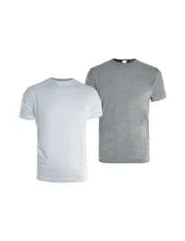 Set 2 T-Shirt Da Lavoro Kapriol 136451 Bianco e Grigio
