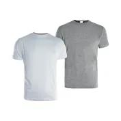 Set 2 T-Shirt Da Lavoro Kapriol 136451 Bianco e Grigio