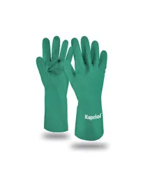 12 Paia - Guanti Da Lavoro Kapriol In Nitrile Chemical 180129 Rischio Chimico