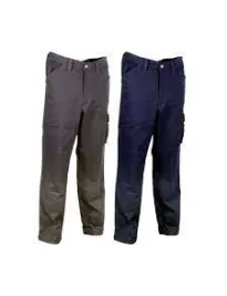 Fuori tutto - Pantaloni da Lavoro Stretch Elasticizzati Multitasche Cofra Newcastle V222-0-02 taglia XL Colore Blu Navy