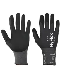 12 Pezzi - Guanti da Lavoro Ansell Guanto Hyflex 11-840 GGU977 Anticalore