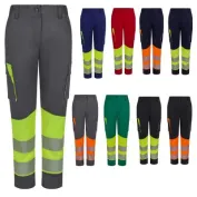 Pantaloni da Lavoro Velilla Alta Visibilità Multitasche Stretch Bicolore 303032SW Donna