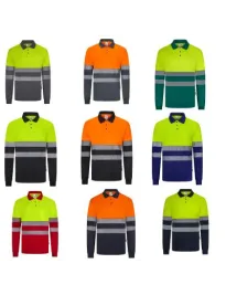 Polo da Lavoro Velilla Alta visibilità 305535 Bicolore Manica Lunga