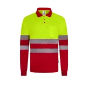 Polo da Lavoro Velilla Alta visibilità 305535 Bicolore Manica Lunga