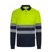 Polo da Lavoro Velilla Alta visibilità 305535 Bicolore Manica Lunga