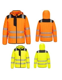 Giacca da Lavoro Portwest Alta Visibilità Hybrid Baffle T165 Multitasche Impermeabile