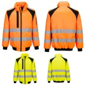 Giacca da Lavoro Portwest Alta Visibilità Pilot WX2 Hi-Vis 2 in 1 CD898 Multitasche Impermeabile
