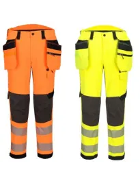 Pantaloni da Lavoro Portwest Alta Visibilità Holster EV448 Stretch Multitasche