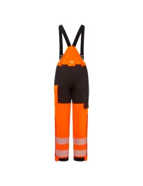 Pantaloni da Lavoro Portwest  Alta Visibilità FR426 Multitasche Ignufugo Impermeabile Invernale Con Bretelle Staccabili