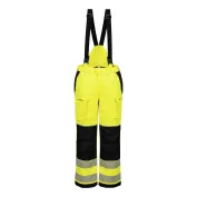 Pantaloni da Lavoro Portwest  Alta Visibilità FR426 Multitasche Ignufugo Impermeabile Invernale Con Bretelle Staccabili