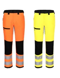 Pantaloni da Lavoro Portwest Alta Visibilità Service WX2 CD857 Multitasche Stretch