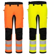 Pantaloni da Lavoro Portwest Alta Visibilità CD848 Stretch Multitasche