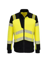 Felpa da Lavoro Portwest Alta Visibilità FR717 Ignifuga Antistatica Anticalore Con Zip