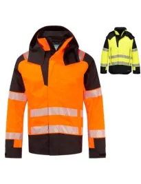 Giacca da Lavoro Portwest Alta Visibilità FR606 Invernale Multitasche Ignifuga Impermeabile