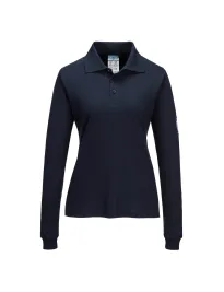 Polo da Lavoro Portwest FR758 Ignifuga Antistatica Anticalore Donna Manica Lunga