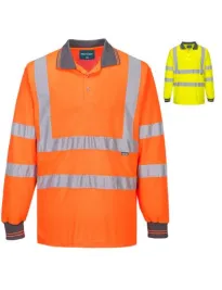 Polo da Lavoro Portwest ES277 Alta Visibilità Manica Lunga