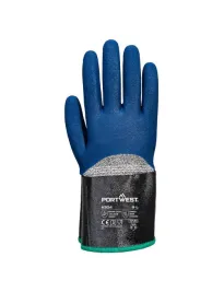 12 Pezzi - Guanti da Lavoro Portwest A304 Antitaglio Rivestiti in Nitrile