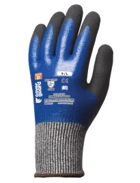 5 Paia - Guanti Da Lavoro Coverguard In Nitrile Eurocut 1CRFN Rischi Meccanici