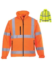 Giacca da Lavoro Portwest Alta Visibilità S428  Multitasche 2 IN 1 Impermeabile Stretch