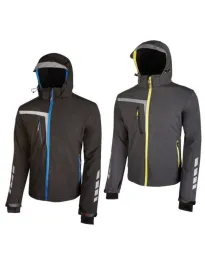 Fuori tutto - Giacca da Lavoro Softshell Stretch Elasticizzata U-Power Quick PE114BC colore black carbon taglia XS