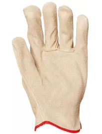 12 Paia - Guanti Da Lavoro Coverguard In Pelle Eurostrong MO1110 Rischi Meccanici