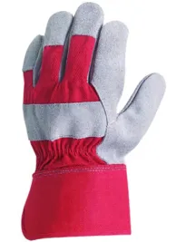 12 Paia - Guanti Da Lavoro Coverguard In Pelle Eurostrong MO152 Rischi Meccanici