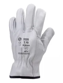 10 Paia - Guanti Da Lavoro Coverguard In Pelle Eurostrong MO2220 Rischi Meccanici