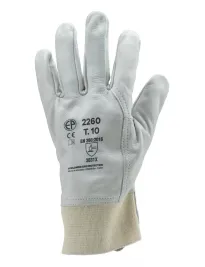 10 Paia - Guanti Da Lavoro Coverguard In Pelle Eurostrong MO2260 Rischi Meccanici