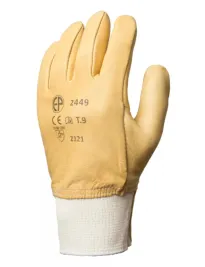 10 Paia - Guanti Da Lavoro Coverguard In Pelle Eurostrong MO2450 Rischi Meccanici