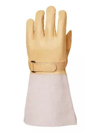 12 Paia - Guanti Da Lavoro Coverguard In Pelle Euroweld MO2550 Saldatore