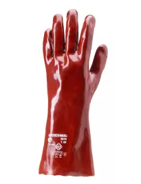 10 Paia - Guanti Da Lavoro Coverguard In PVC Eurochem MO3636 Rischio Chimico