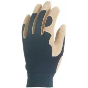 12 Paia - Guanti Da Lavoro Coverguard In Pelle Eurostrong MO910 Rischi Meccanici