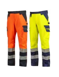 Pantaloni da Lavoro Alta Visibilità Multitasche Stretch U-Power Furgo WHL379