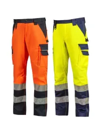 Pantaloni da Lavoro Alta Visibilità Multitasche Stretch U-Power Thunder WHL380