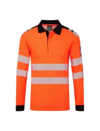 Polo da Lavoro Portwest FR734 Alta Visibilità Manica Lunga Ignifuga