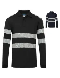 Polo da Lavoro Portwest FR733 Alta Visibilità Manica Lunga Ignifuga