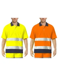 Polo Da Lavoro Alta Visibilità Issa Line Bicolor Hi Vis 8584N
