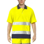 Polo Da Lavoro Alta Visibilità Issa Line Bicolor Hi Vis 8584N