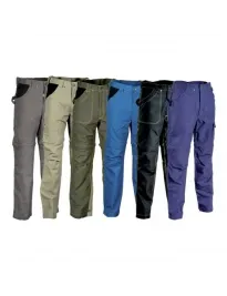 Fuori tutto - Pantaloni da Lavoro Cofra Multitasche Accorciabili Helsinki 100% Cotone Canvas V053-0-00 taglia 48 colore Navy