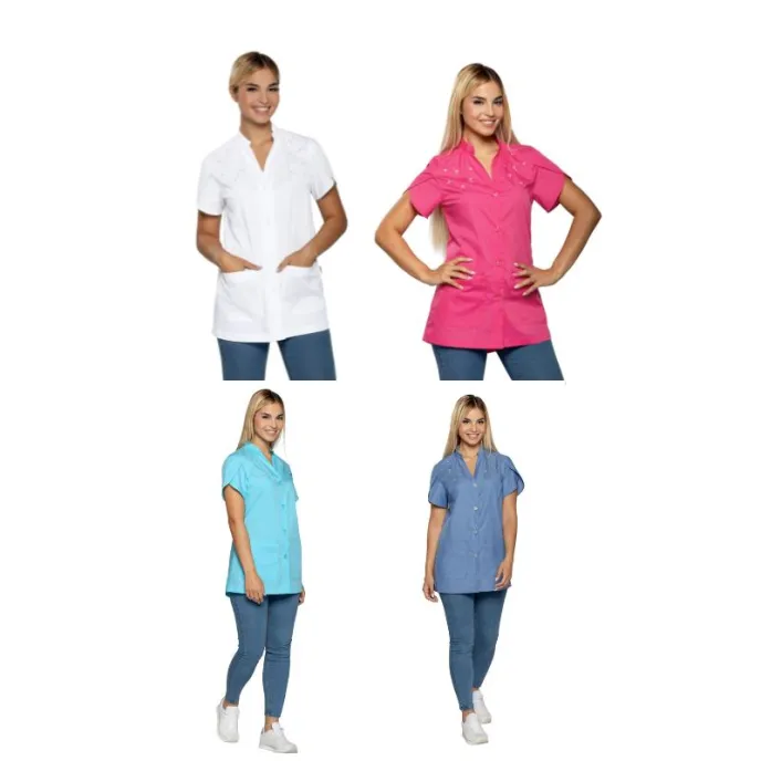Fuori tutto - Casacca da donna a maniche corte Siggi Coraline - 28CS1882/00 Taglia L Colore Azzurro