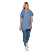 Fuori tutto - Casacca da donna a maniche corte Siggi Coraline - 28CS1882/00 Taglia L Colore Azzurro