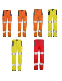 Pantaloni da Lavoro Lafont alta visibilità con tasche al ginocchio 1HVNG3PI