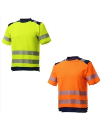 T-shirt da Lavoro Neri manica corta alta visibilità Holbrock 471068