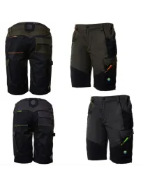 Bermuda da Lavoro Neri Stretch multitasche bicolore Nice 437426