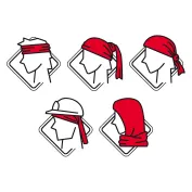 5 Pezzi - Copricapo da Lavoro Neri a filo continuo Coolnet 472102
