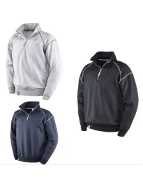 Felpa da Lavoro Neri con mezza zip Cermis 455059