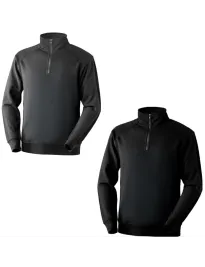 Felpa da Lavoro Neri mezza zip Anniston 455065