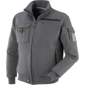Felpa da Lavoro Neri multitasche con zip Brez 455080