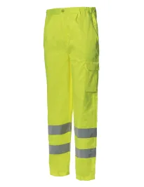 Fuori tutto - Pantalone da lavoro alta visibilità multitasche Logica 830HV/G-L Taglia 3XL Colore Giallo