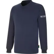 T-Shirt  Girocollo a Manica Lunga Multinorma in Tessuto Ignifugo 436382 Neri